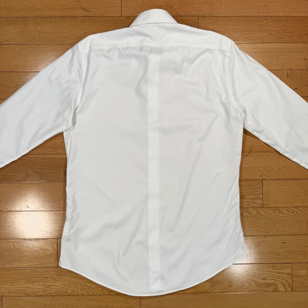 Suitsupply Traveller Shirt 15.75 / 40 White Cotton Slim Fit Dress Long Sleeve - Picture 9 of 9